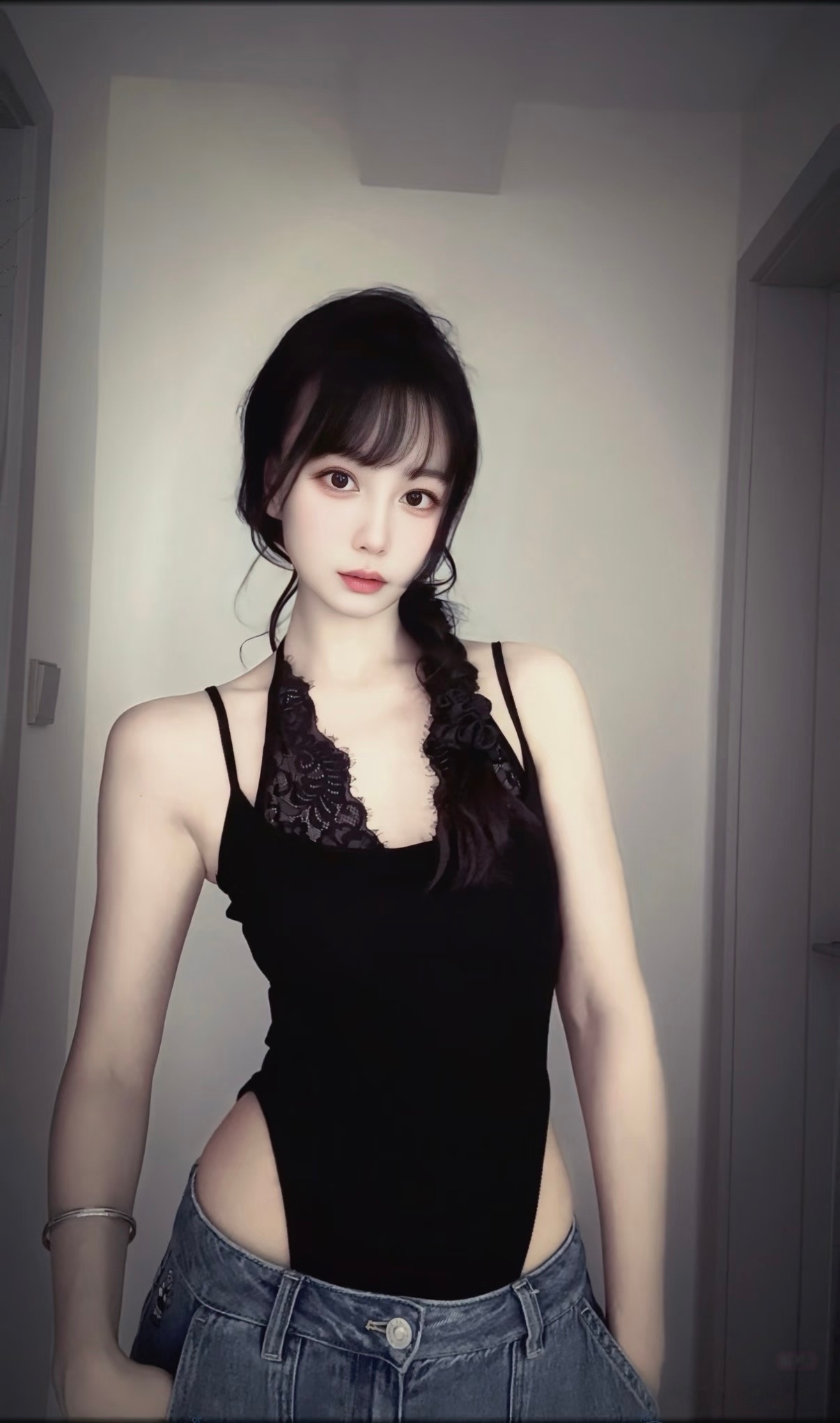 Korean escort Hailey smiling gently in Adelaide